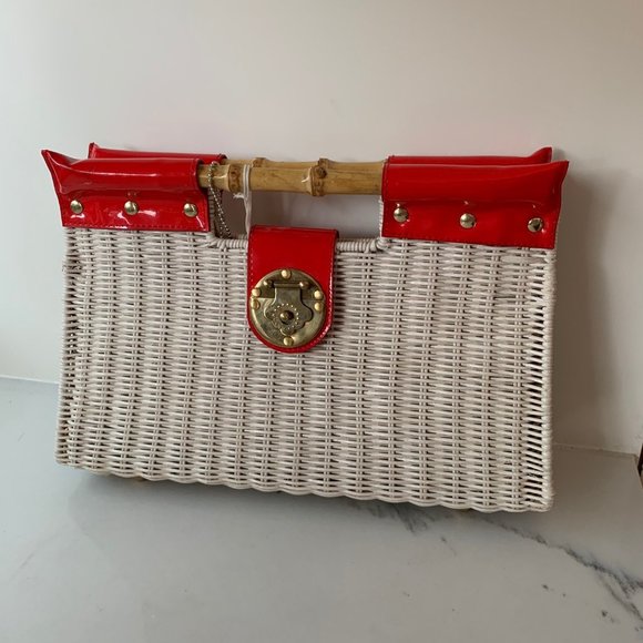 Jeanne Lottie straw clutch - Picture 1 of 13